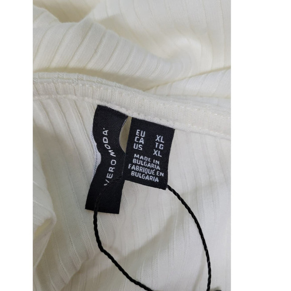 Vero Moda Rid Knit Cut Out Front Top XL - Picture 3 of 5